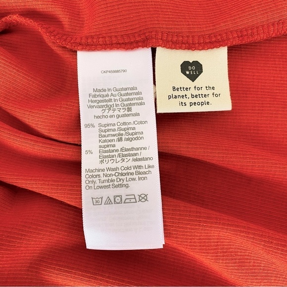 Madewell Brightside Crop Tank In Roasted Squash Size 4X - Picture 5 of 5
